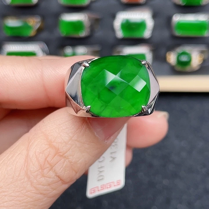翡翠戒指银S925镶嵌没有运费险编号1781
