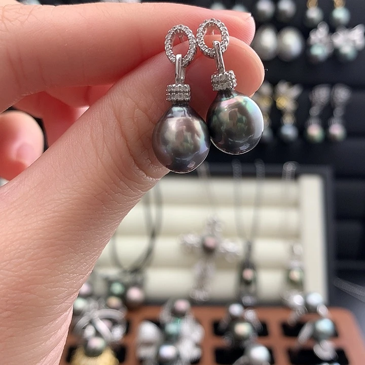 耳饰海水珍珠银S925镶嵌福利3