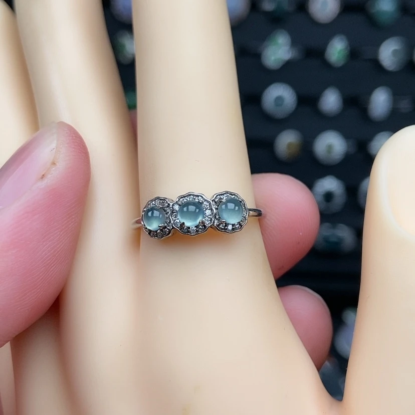 【闪购商品】银S925镶嵌戒指翡翠