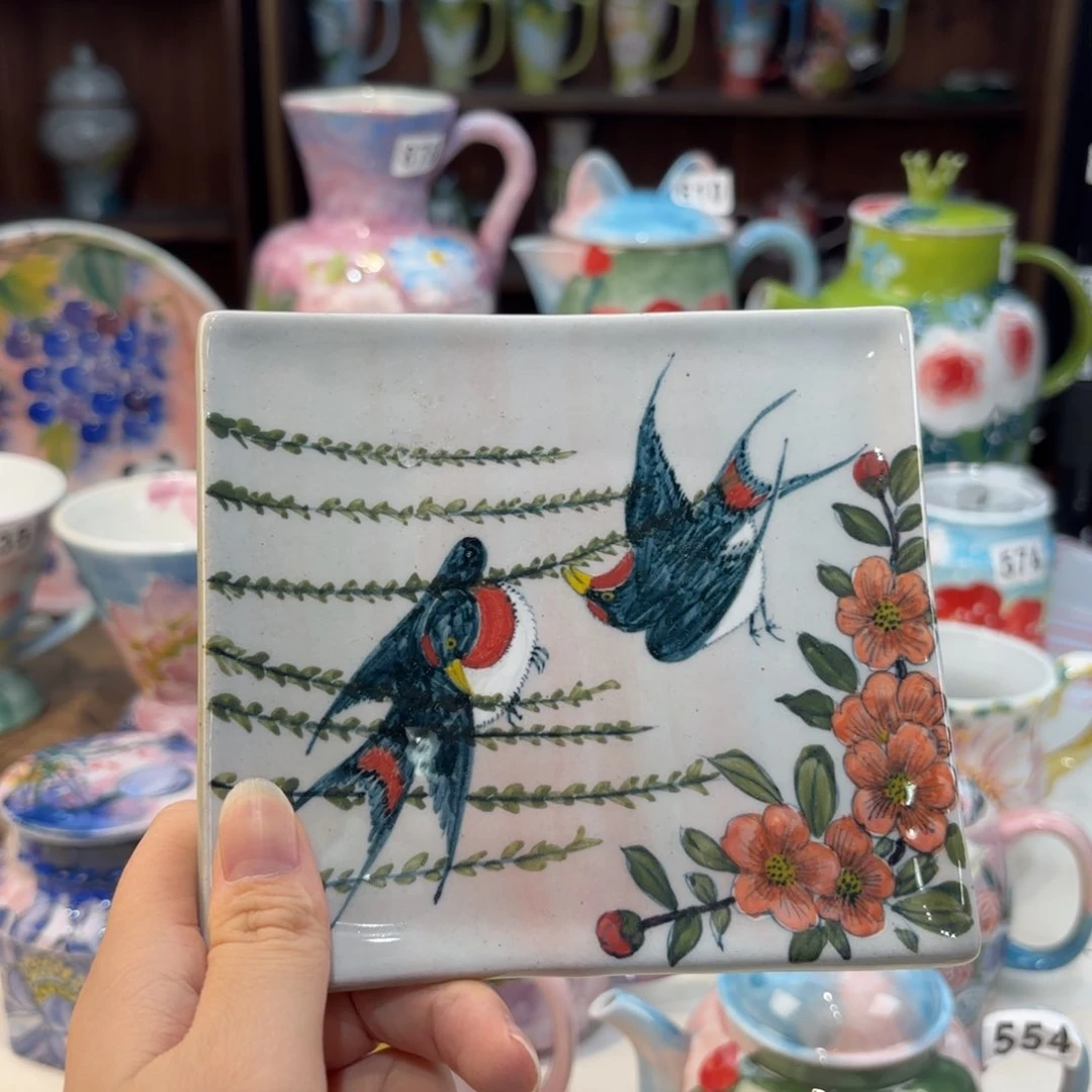 瓷片景德镇手绘高温釉下彩陶瓷茶具