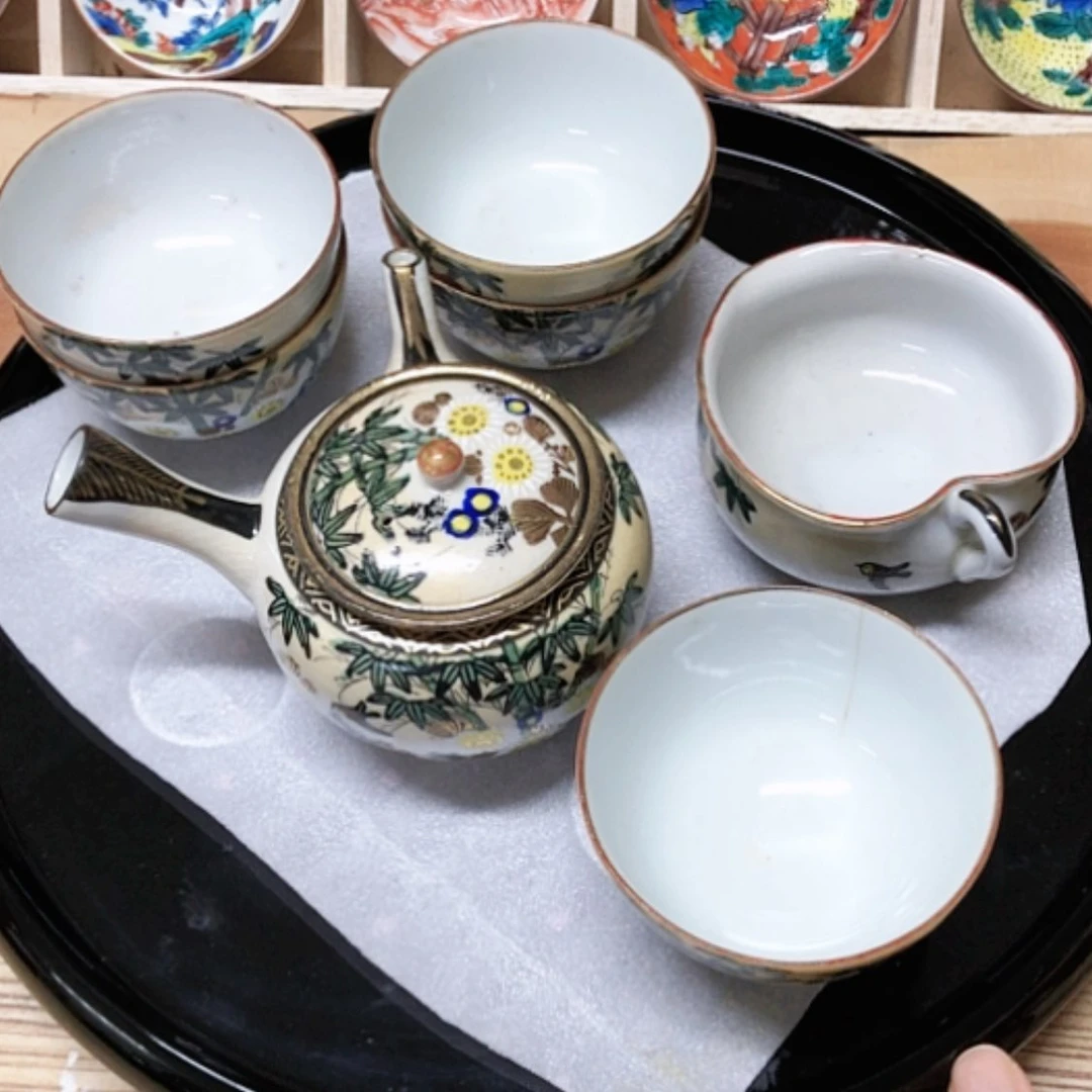【闪购商品】碗8件套九谷烧有使用痕迹