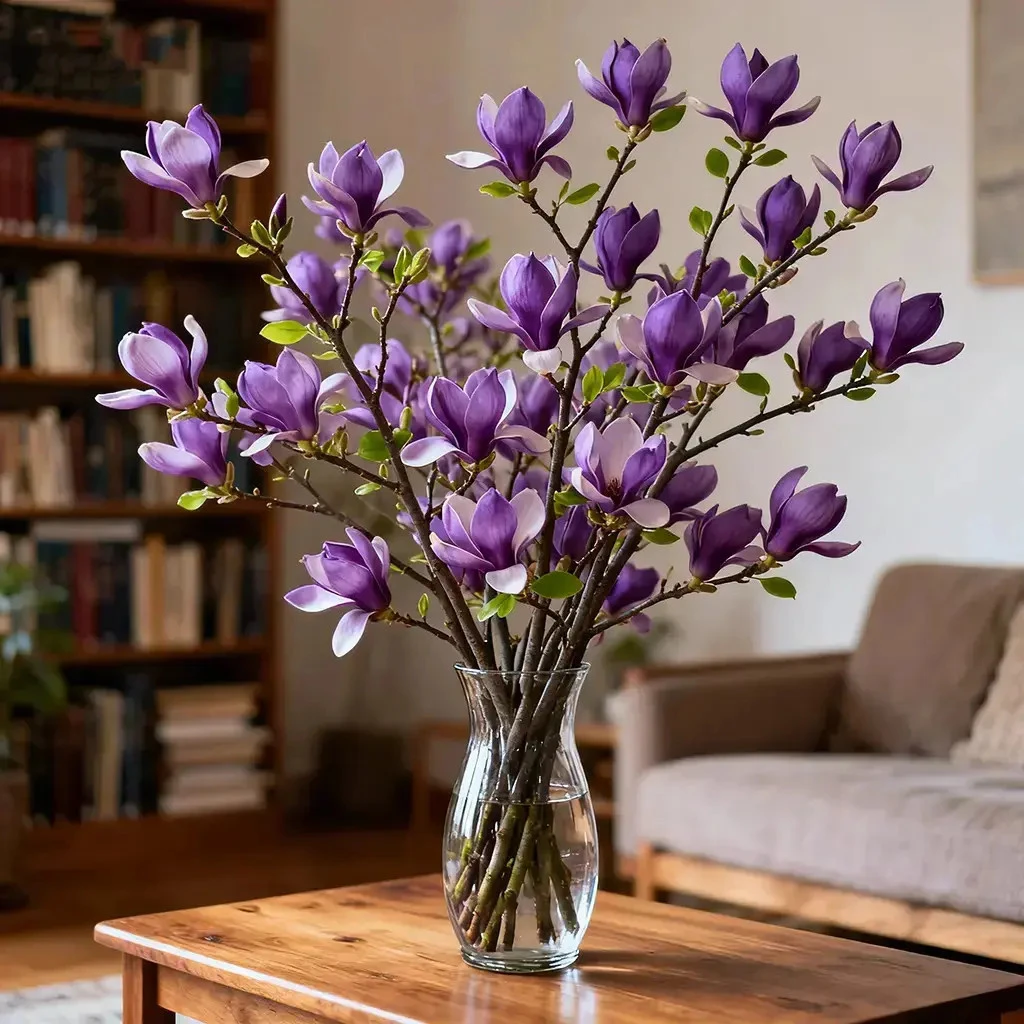 【遇水开花】水培玉兰鲜枝带花苞室内外耐浓香寒花卉绿植懒人好养活商品图