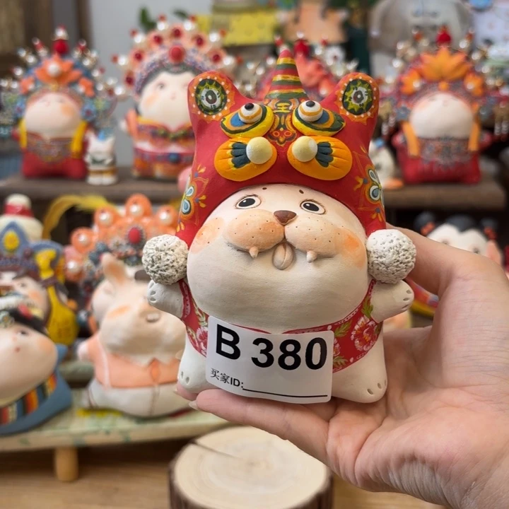 摆件手捏陶艺摆件