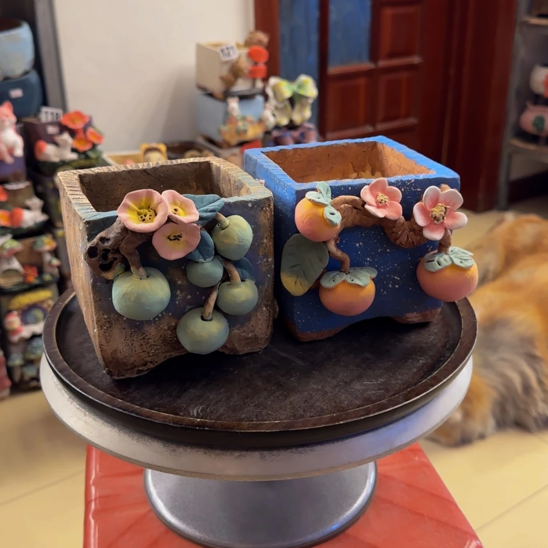 【闪购商品】蓝****鸟粗陶手捏