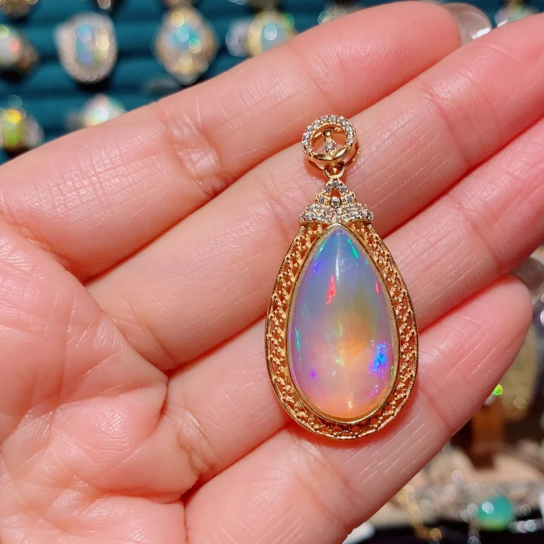 欧泊欧泊吊坠银S925镶嵌