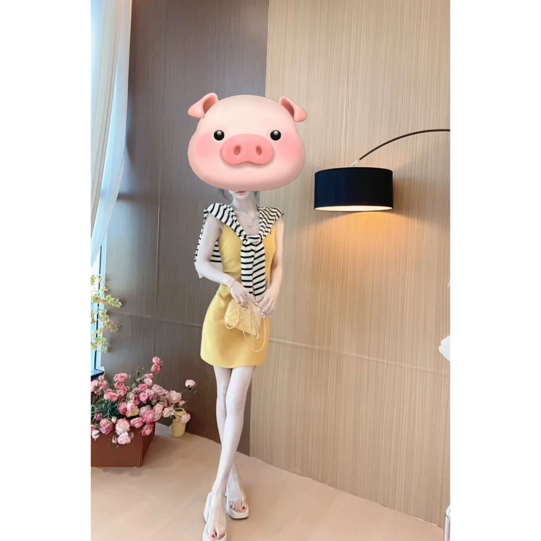 西西莉亚~夏季法式气质吊带收腰ins连衣裙小众（无胸垫）