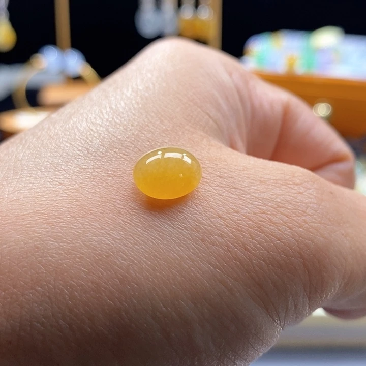 吊坠(不含链)未镶嵌翡翠翡翠冰黄翡旦面