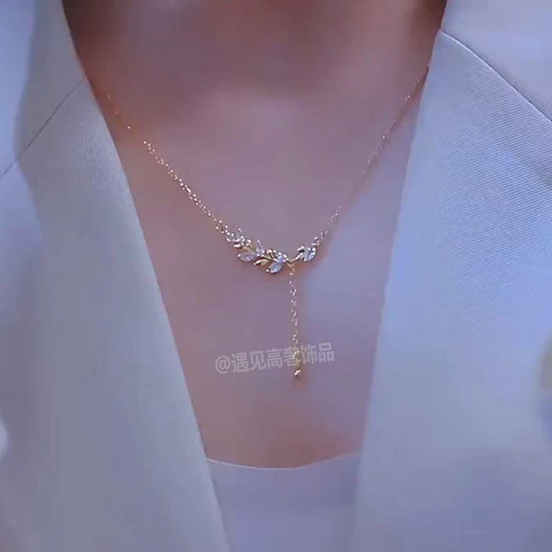 铁合金大理石项链 麦穗家大业大项链永久不掉色钛钢可水洗2023新