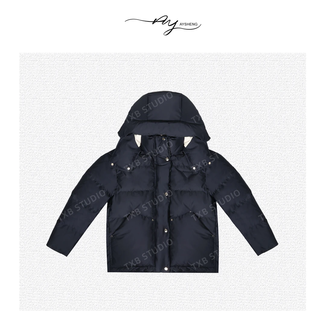 TXB “暖冬2.0”国标90白鹅绒撞色LD连帽羽绒服XB-6747