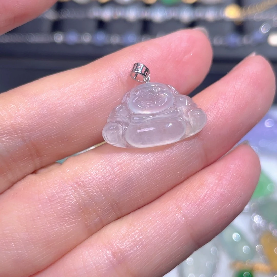 颈饰18K金镶嵌翡翠翡翠