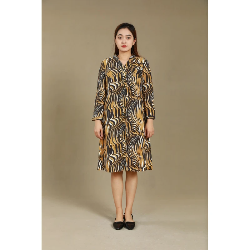 菲姿FEIZI春款连衣裙0A477 斑马印象气质轻奢