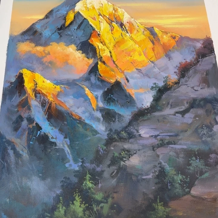 油画花花卡在我身上没