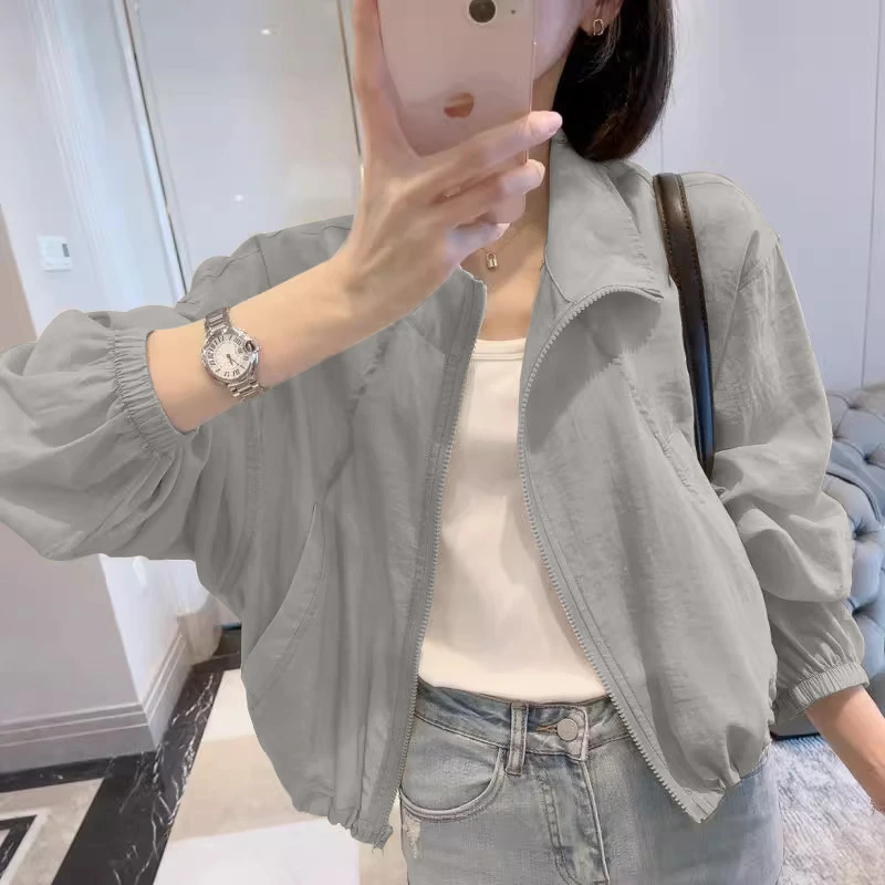 防晒衣女2025夏季新款慵懒风法式休闲时尚轻薄透气防晒衣短外套女