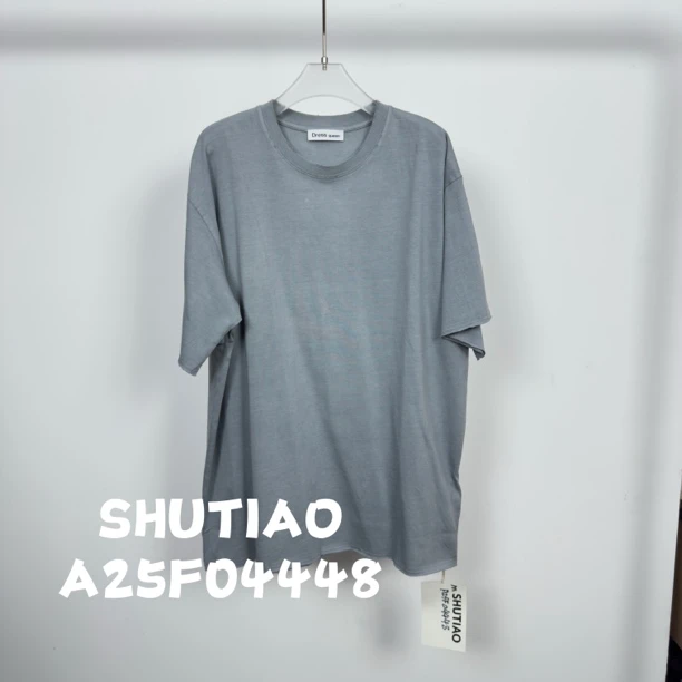 【SHUTIAO】2025夏季：新款小众设计款T恤A25F04448