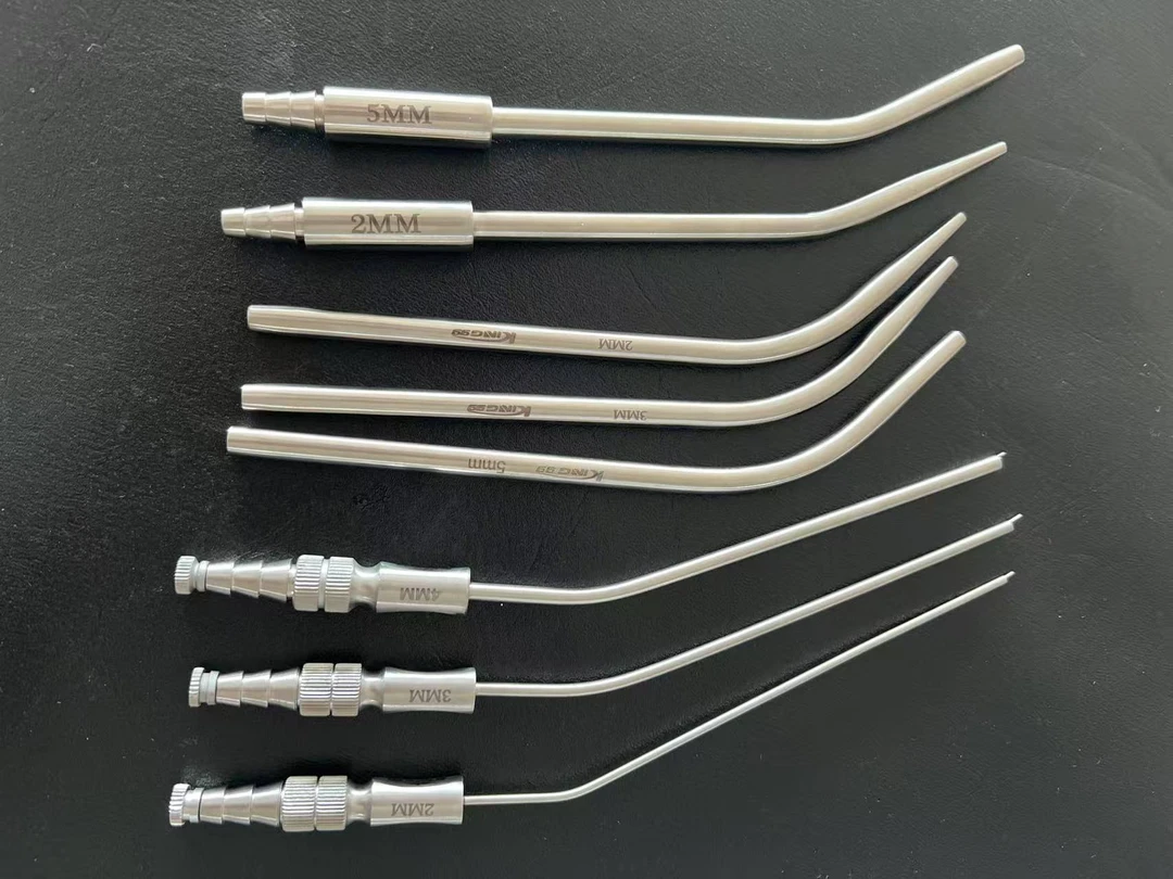 口腔吸唾管进口可控调种植吸管牙科吸引器不锈钢金属强手术吸引管