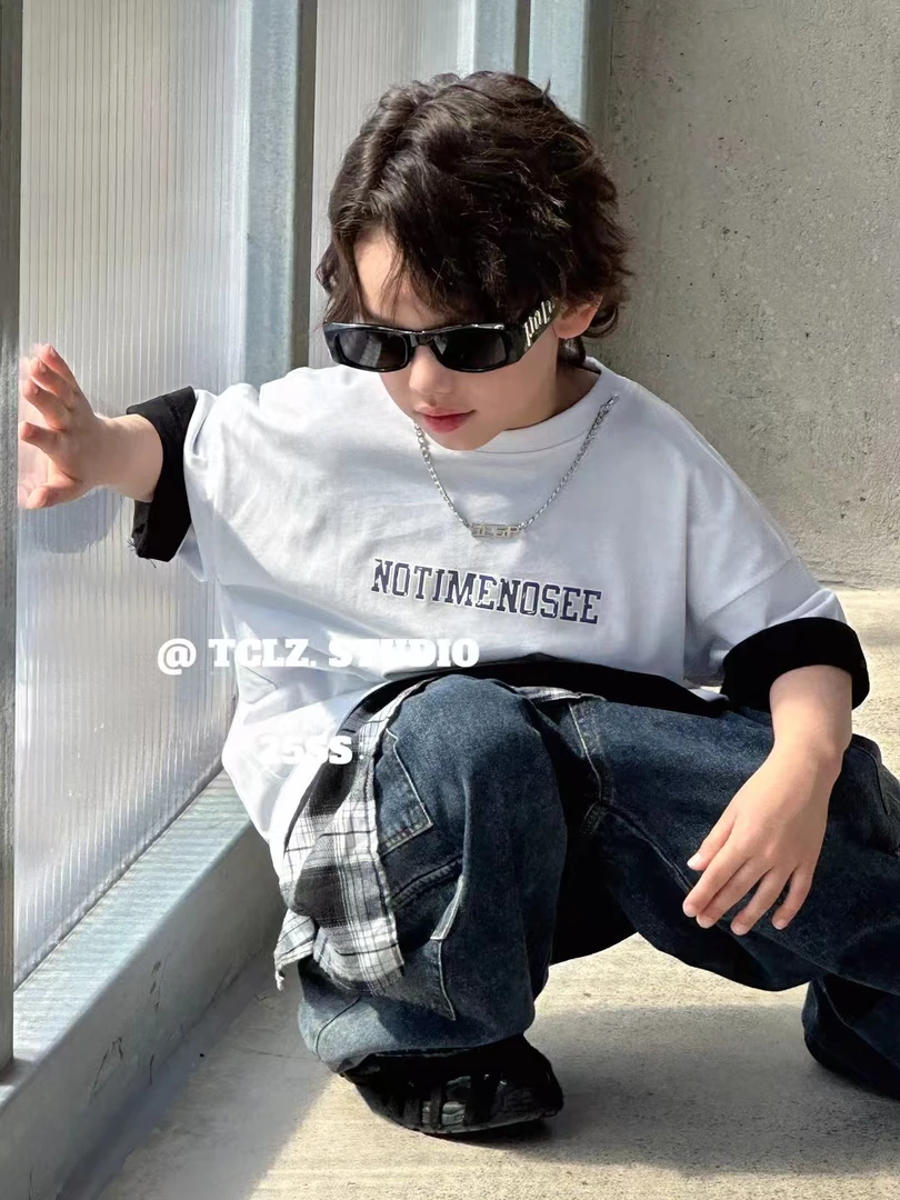 木子家2025夏季爆款大童潮牌短袖