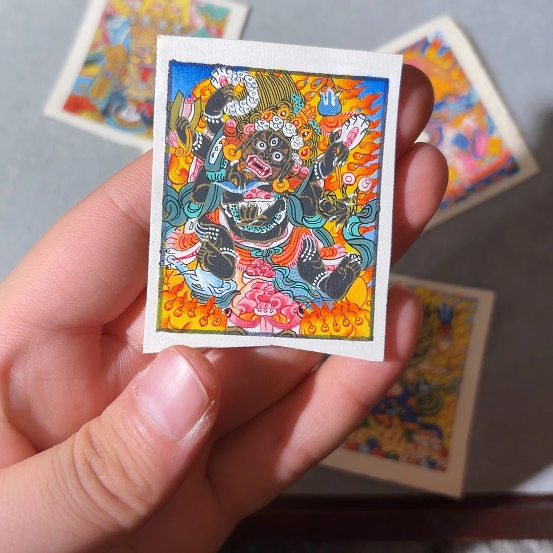 吊坠纯手绘黑六臂