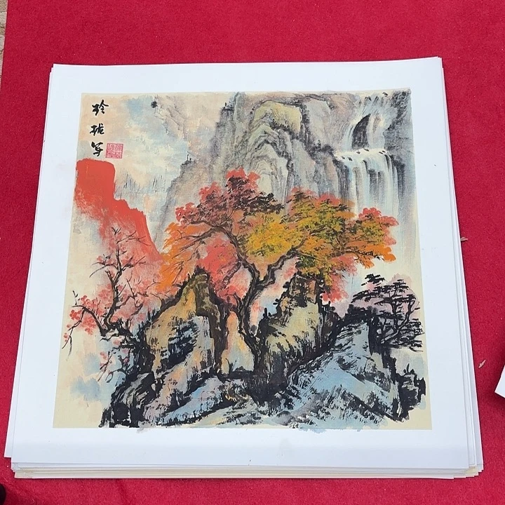 国画花鸟等图案的