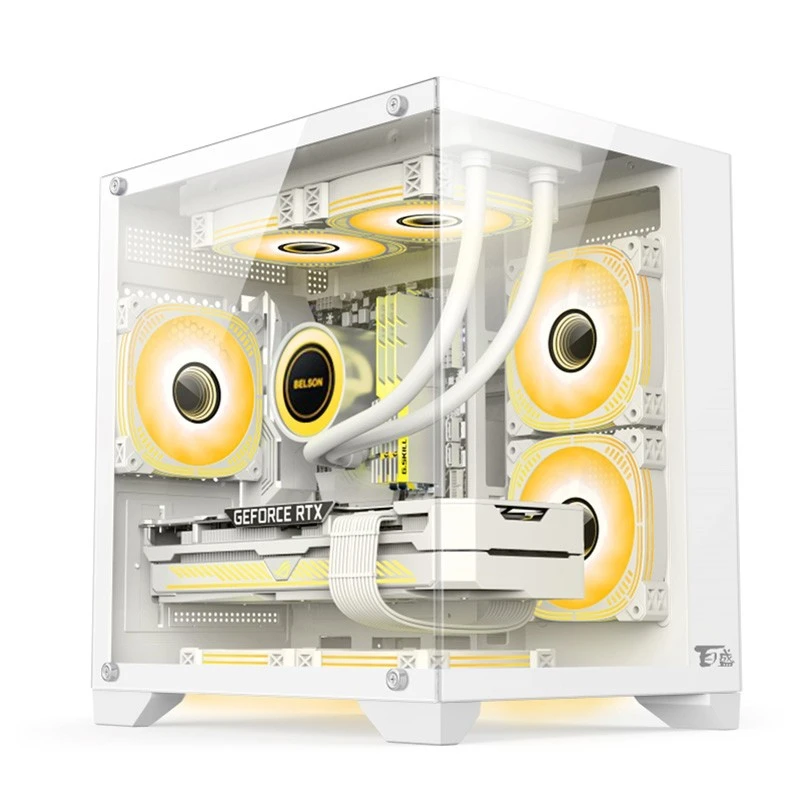 DIY定制主机（拍前联系客服）白色海景房游戏电竞电脑机箱台式