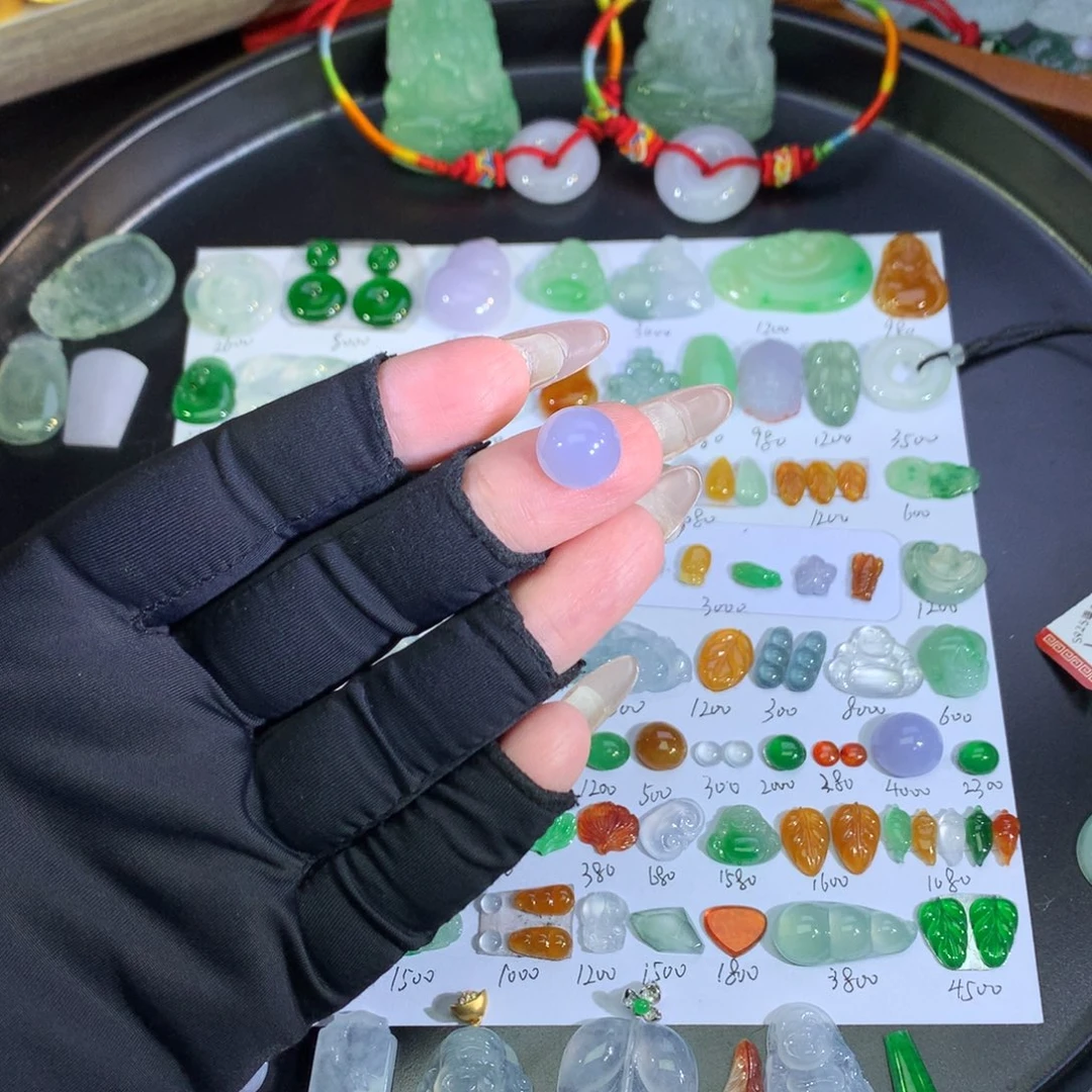 翡翠未镶嵌吊坠(不含链)紫蛋