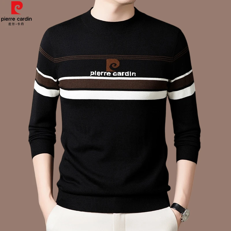 皮尔卡丹大牌男士羊毛衫保暖秋冬季时尚休闲男士毛衣针织打底衫