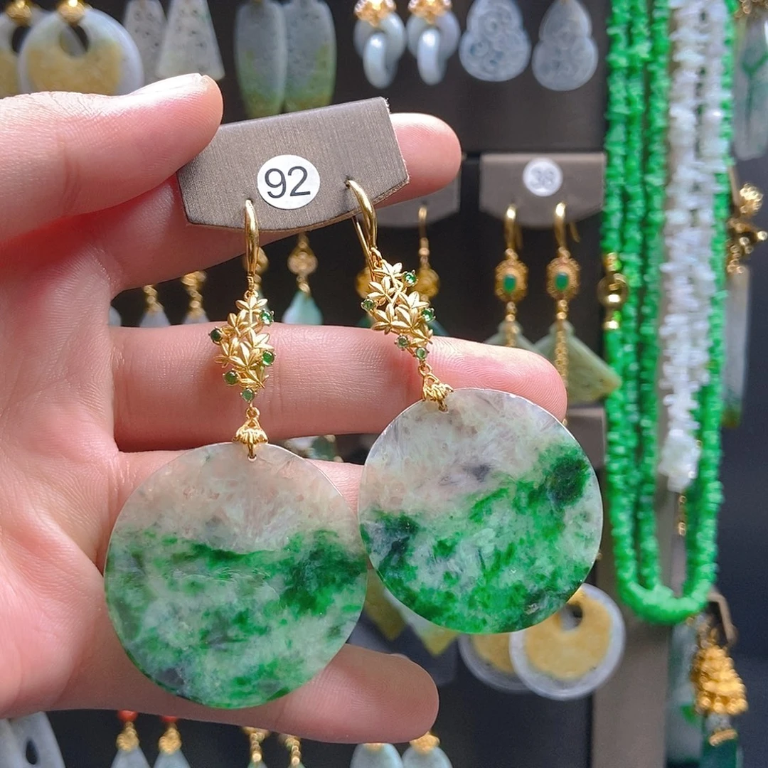 翡翠未镶嵌耳饰翡翠