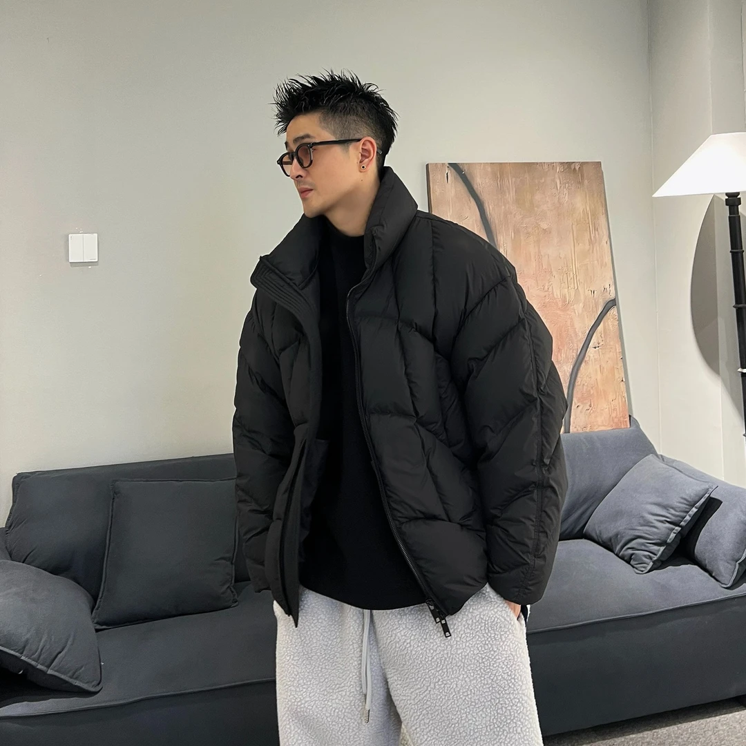 XDZZ二狗25ss冬季男士立领高充绒量白鸭绒面包服保暖外套