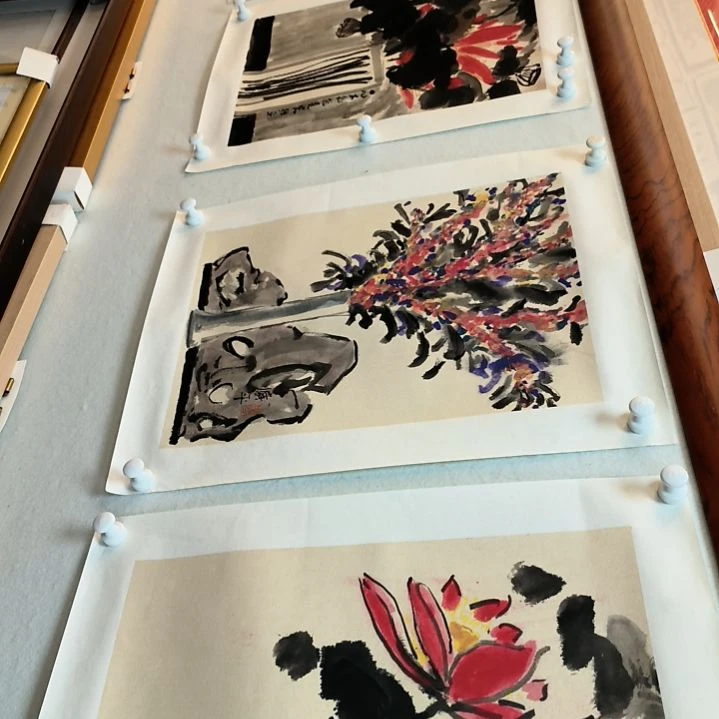 豹***子国画锋平画家作品软片不带框