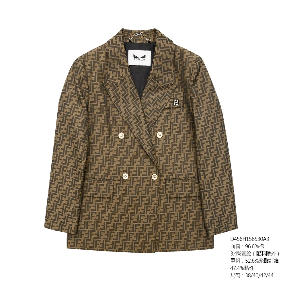 FENDILOR小怪兽25年春秋款女士西装大衣 D456H156530A