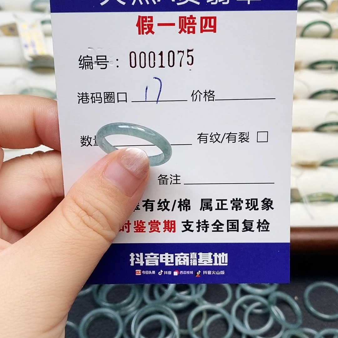 未镶嵌戒指翡翠天然翡翠1075