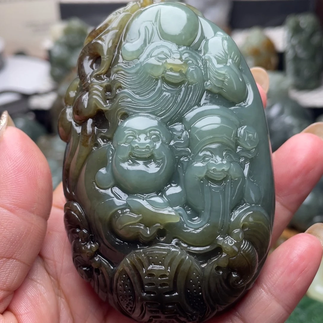 和田玉未镶嵌把件暴****)