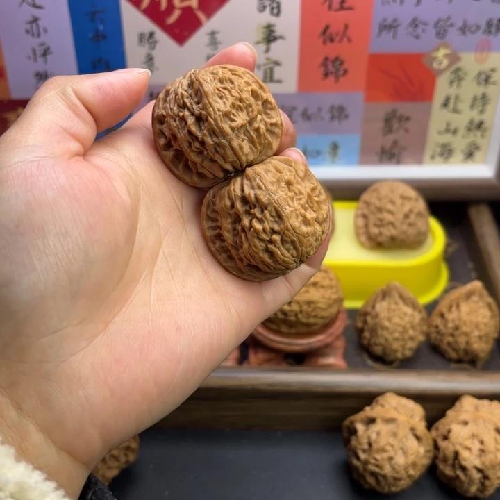文玩核桃把件全品磨盘