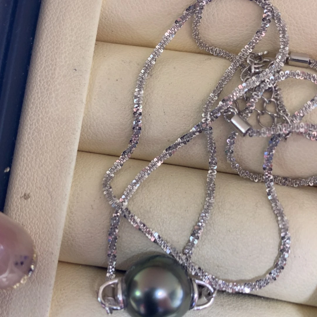 海水珍珠银S925镶嵌颈饰