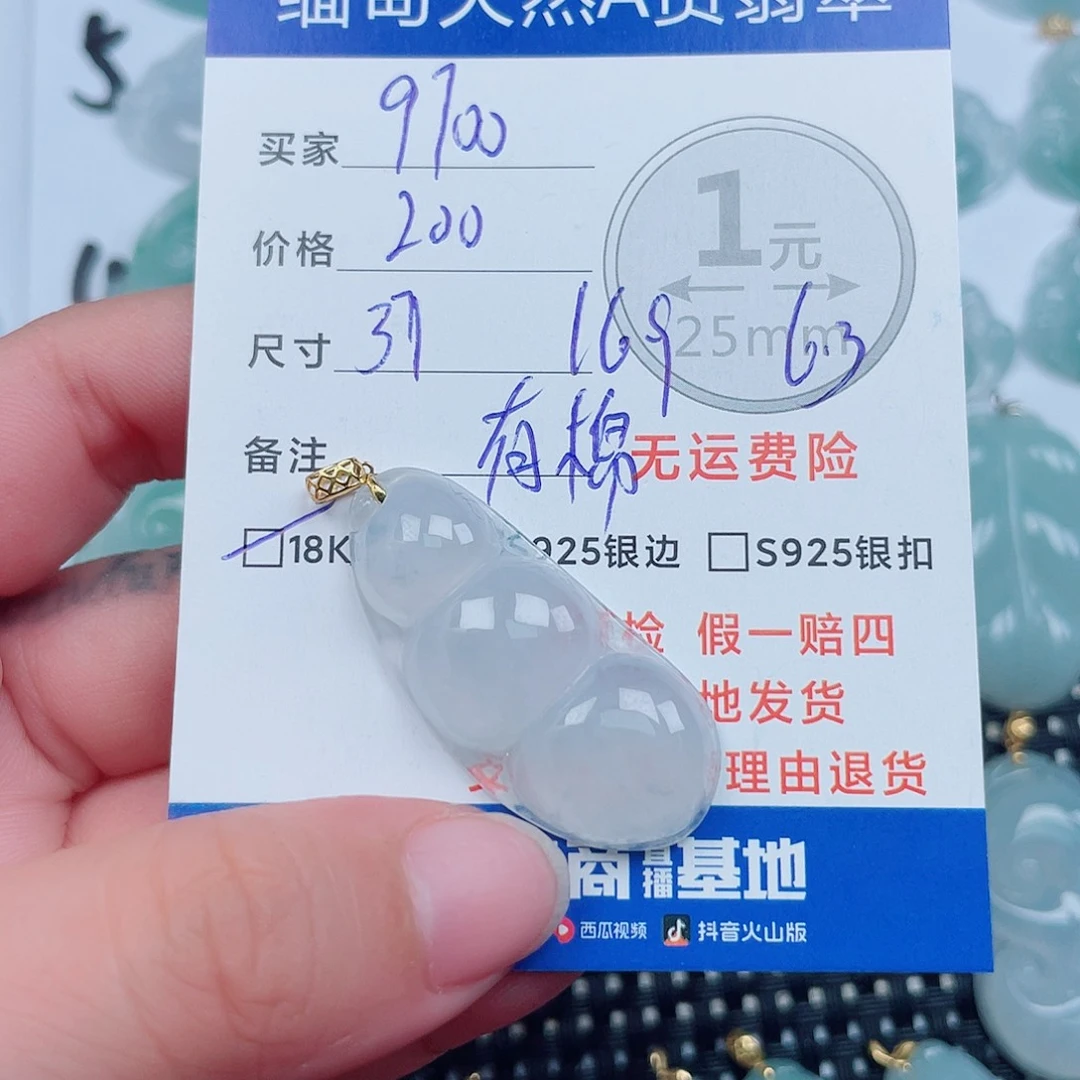 9***号翡翠18K金镶嵌颈饰