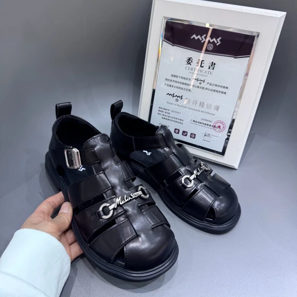 玛莎玛索MSMS6676-2夏季新款百搭猪笼凉鞋