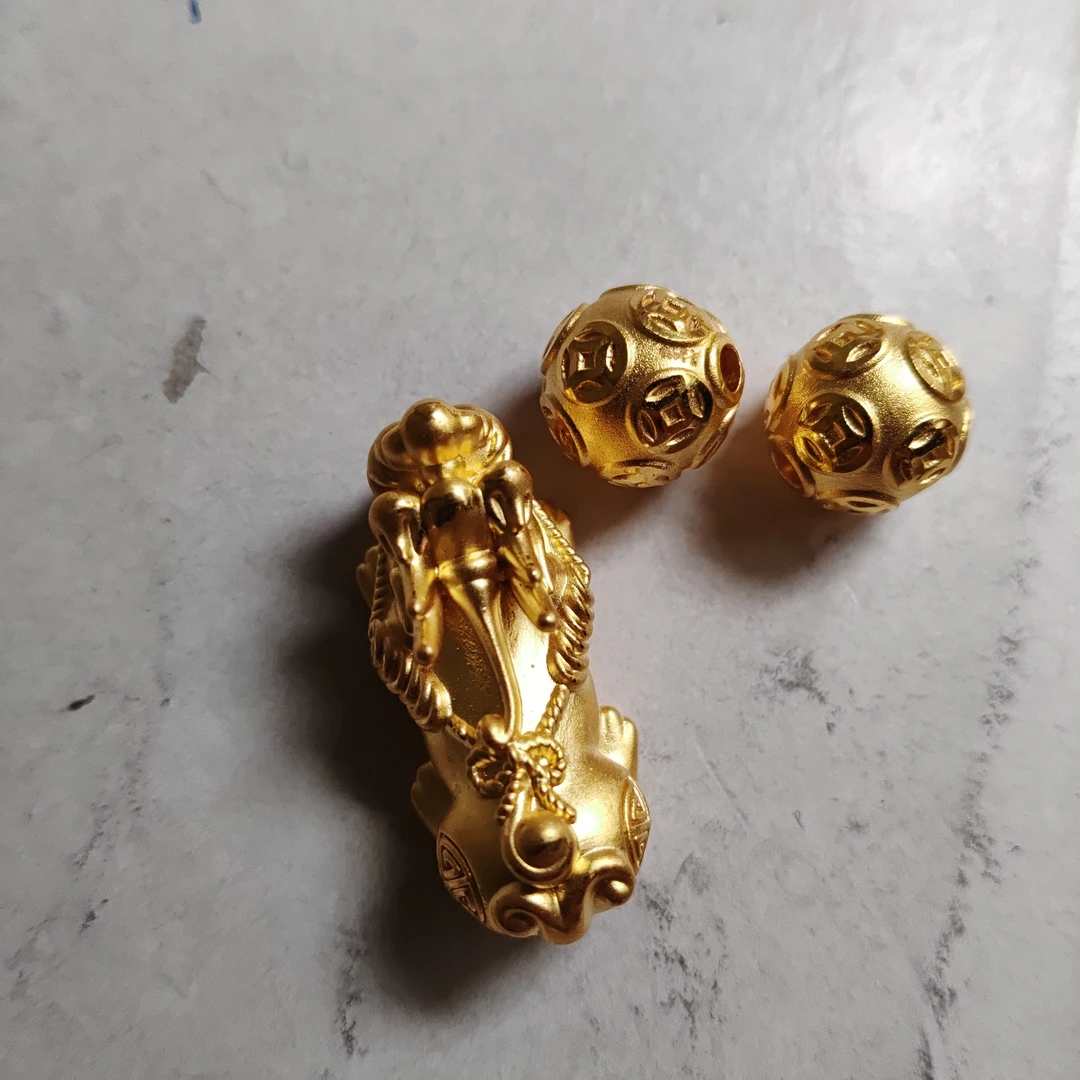 金元宝足金999貔貅珠子首饰