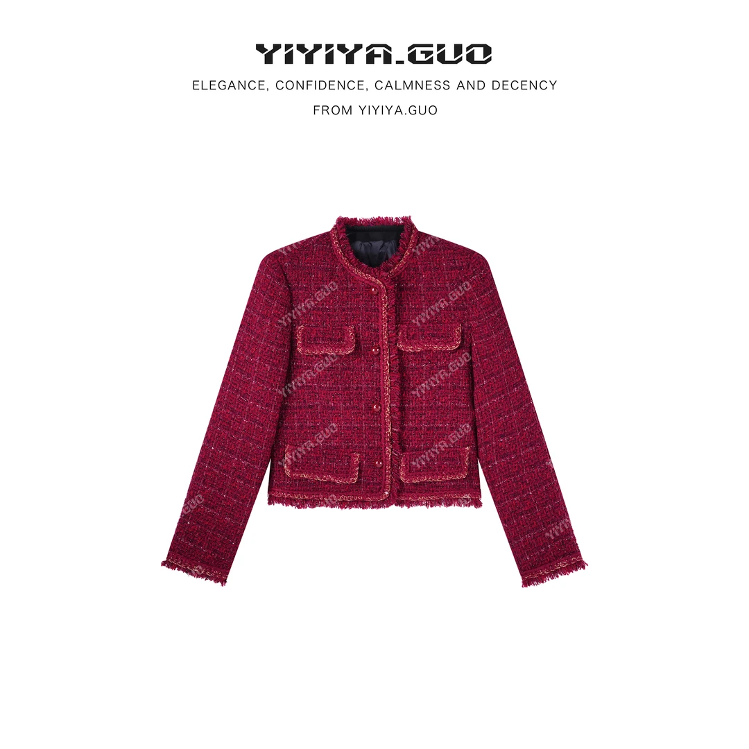 yiyiya.Guo艺艺吖【吉庆有余】新款时尚百搭长袖鹅绒外套090254SS52