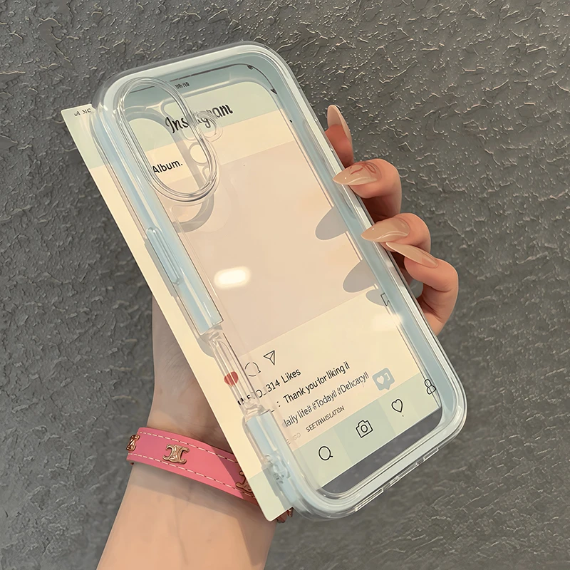 高颜值透色适用苹果16Pro手机壳iPhone15promax高级14/13简单防摔