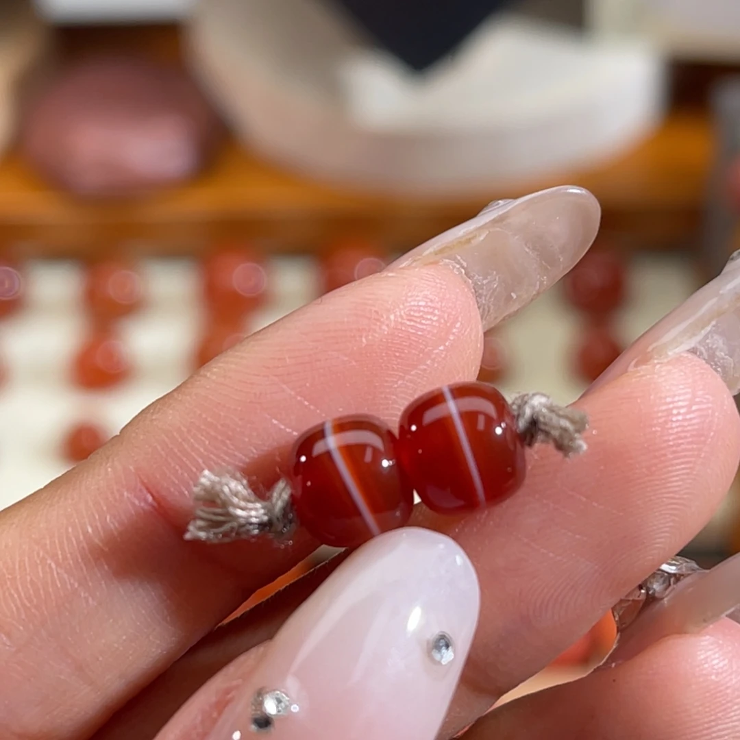 玛瑙/玉髓未镶嵌老型珠 7.5mm 不换退