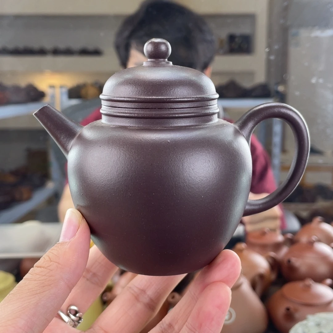 茶壶紫砂220cc老紫泥此处