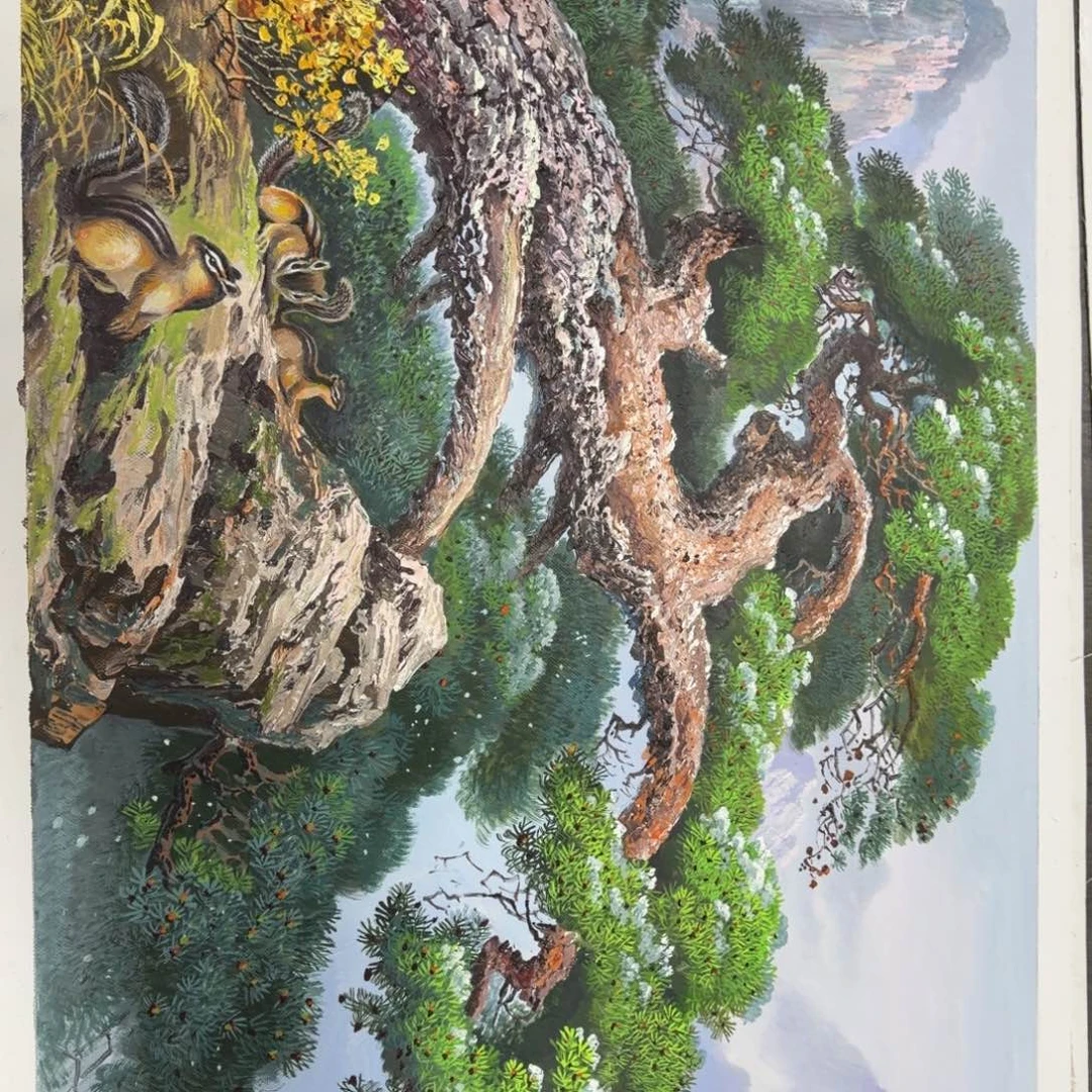 油画在哪呢我想问你