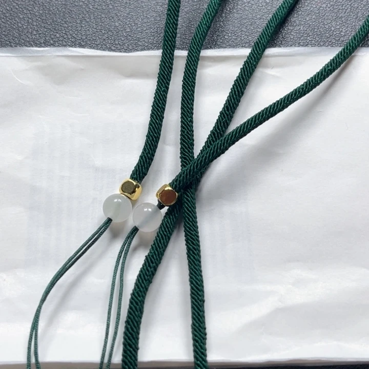 翡翠未镶嵌颈饰天然翡翠挂绳