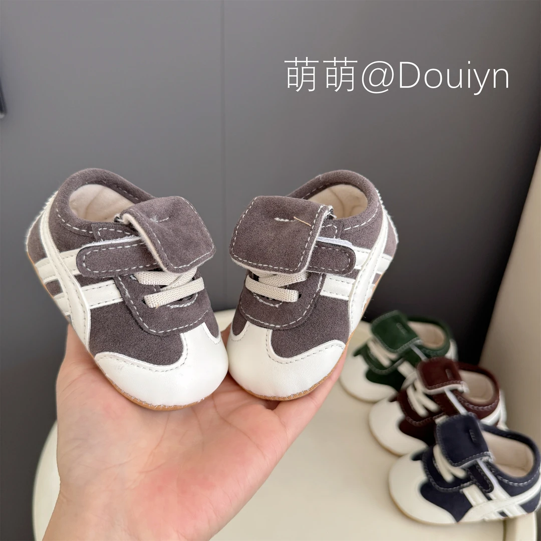 春季一岁宝宝学步鞋软底6到12个月百搭婴幼儿鞋婴儿拼色德训单鞋
