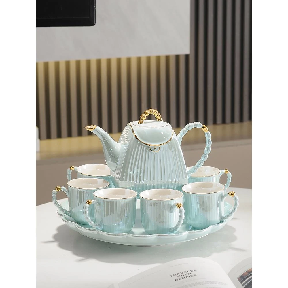 产品轻型豪华水壶套高端茶具为家庭客厅高端杯水套乔装杯