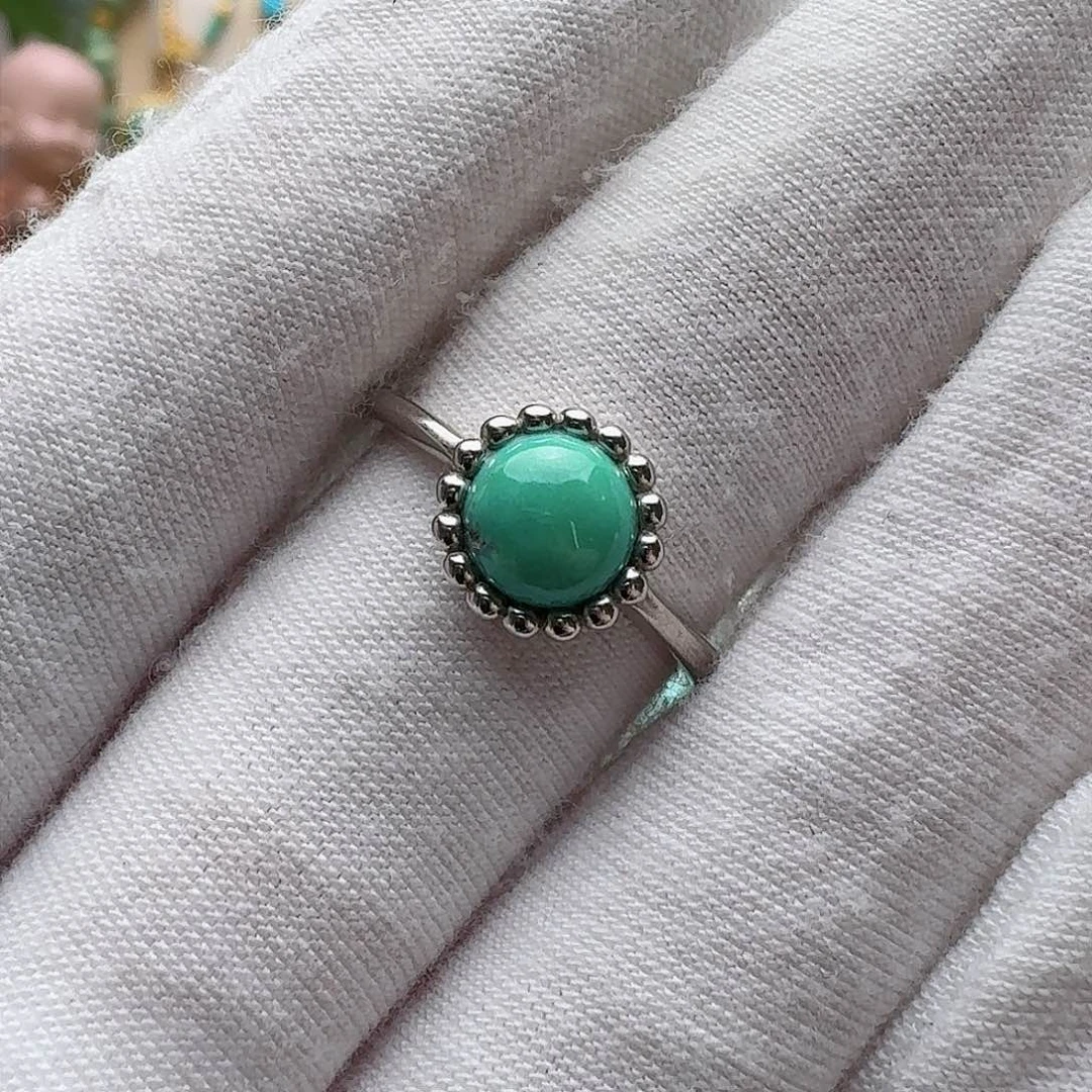 绿松石珠宝奇石银S925镶嵌