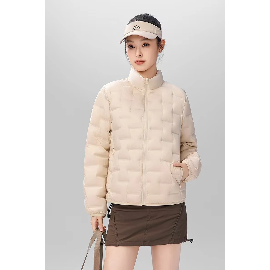 纪凡姬/4160-立领轻薄羽绒服女短款秋冬新款休闲时尚百羽绒服外套