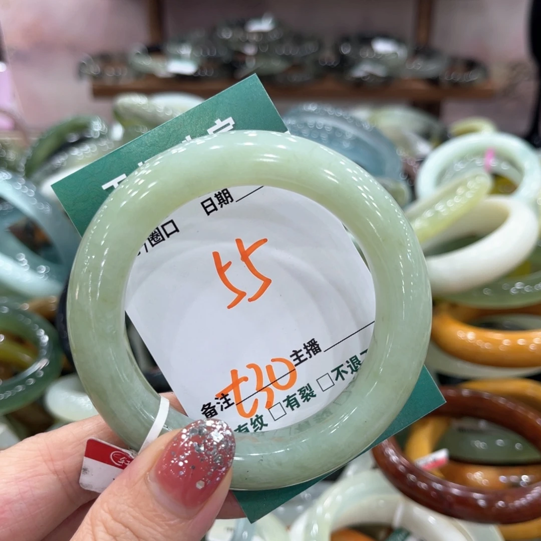 未镶嵌蛇纹石玉手镯手镯