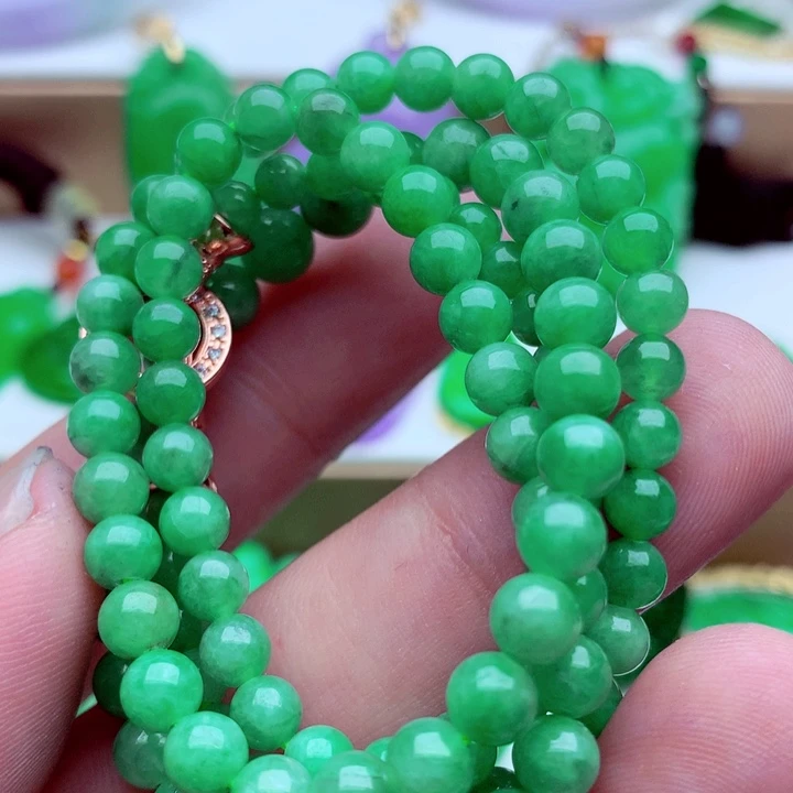 翡翠未镶嵌毛衣链