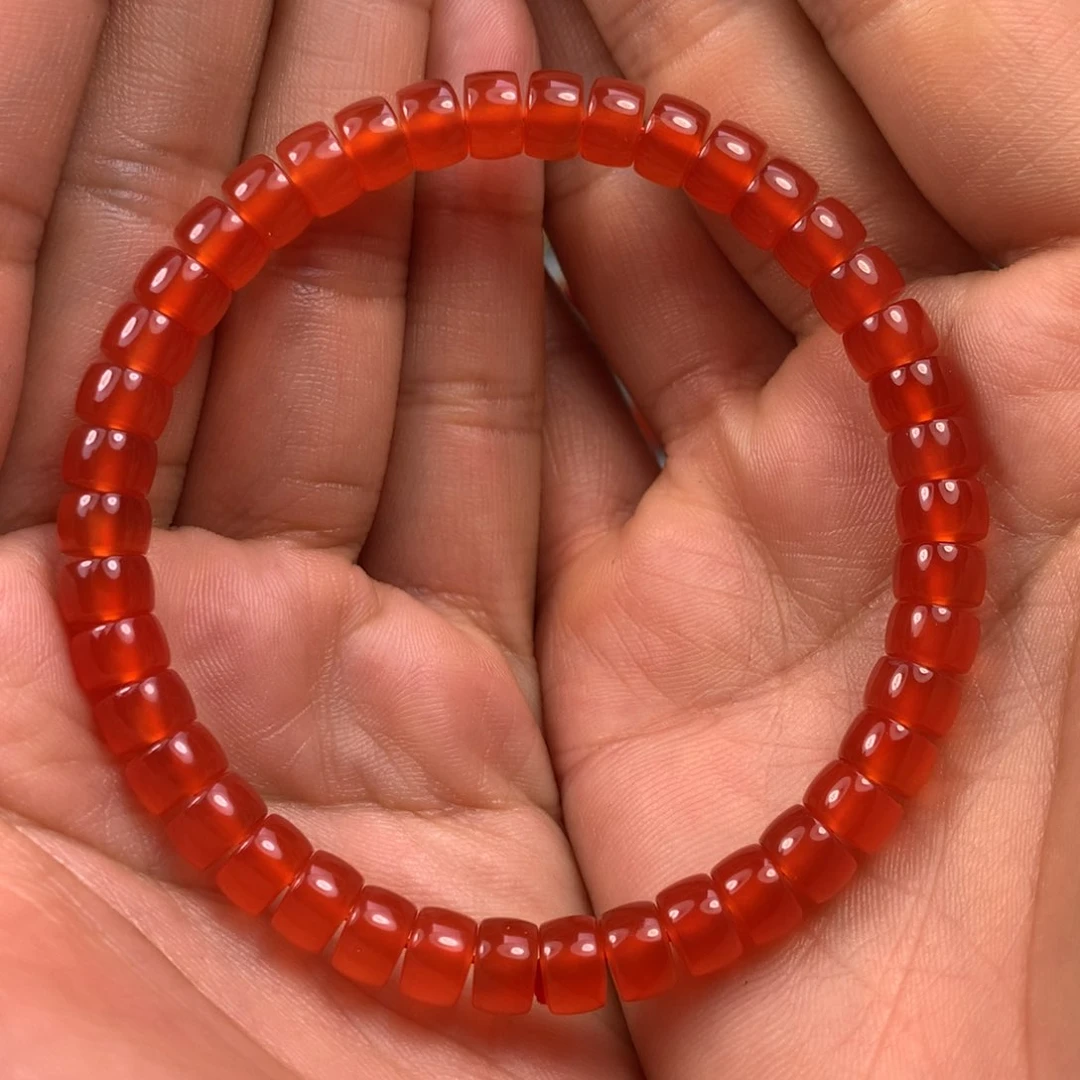 南红玛瑙手串未镶嵌7*7