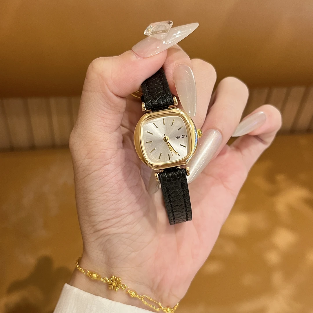 时尚气质复古简约小表盘文艺风小众百搭女士石英手表ND35421